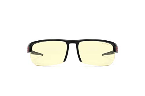 Gunnar Gafas para Videojuegos y Ordenador | Torpedo, Color de Montura: Onyx, Tente de Lentes: Ámbar (Bloques 65% de Luz Azul y 100% de UV) | con filtro de Luz Azul | Lente Patentada