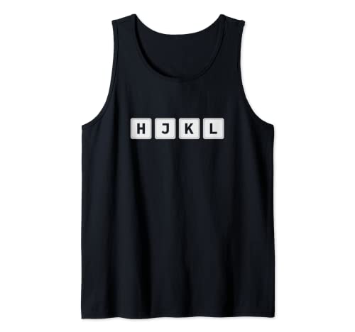 HJKL Design vi/Vim - Teclas de navegación para codificadores Camiseta sin Mangas